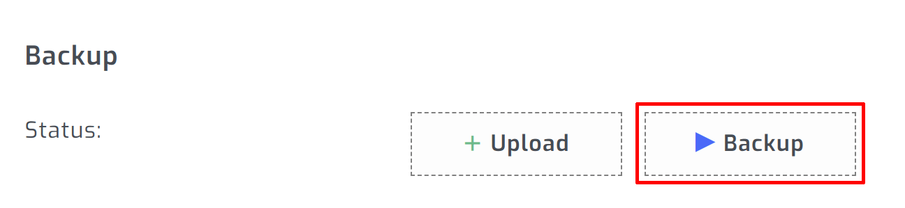 Start backup process