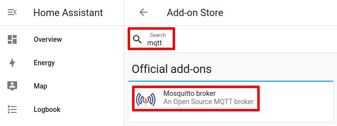 Home Assistant MQTT broker add-on