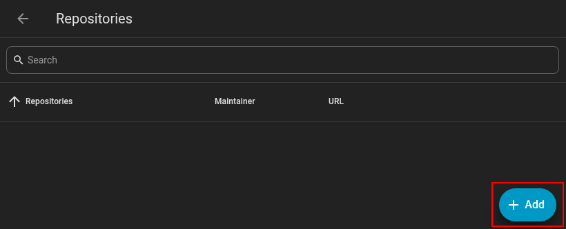 Add repository button in Home Assistant