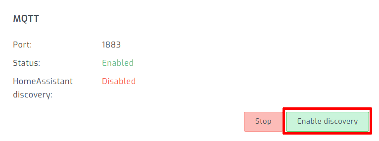 Enable HomeAssistant MQTT discovery