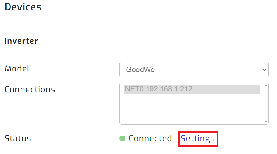 Navigate to settings