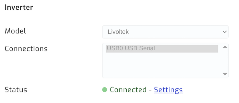 Select Livoltek ports