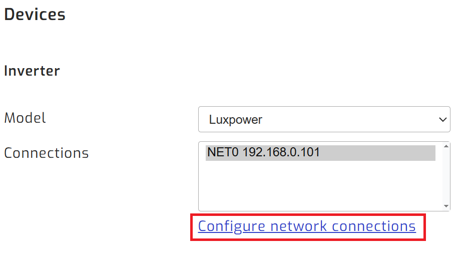 Select wifi configuration