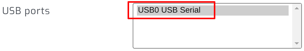 Select MUST USB devices