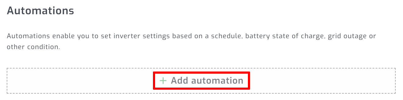 Add SolarAssistant automation