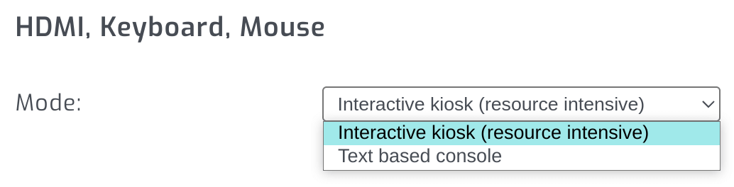 Configure HDMI video output