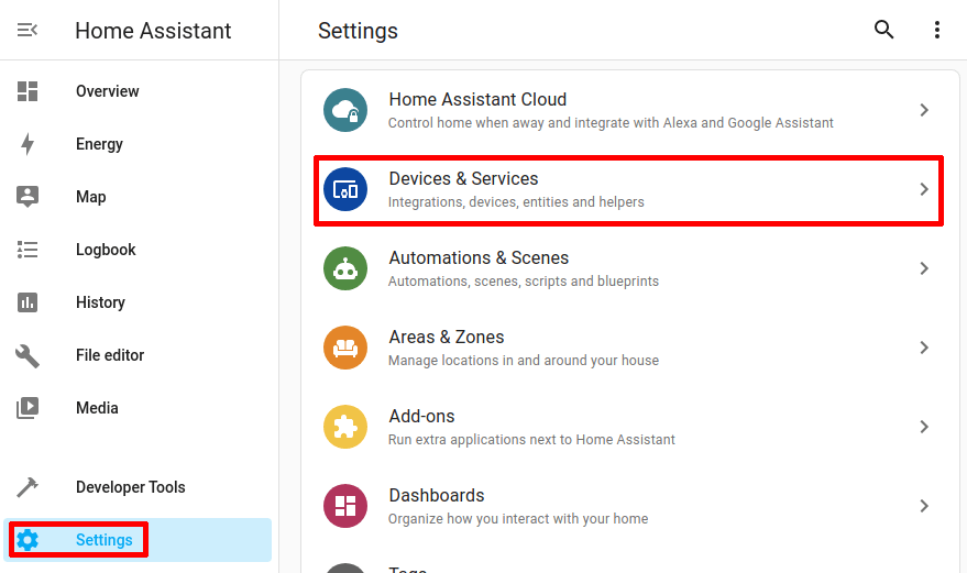 Home Assistant integrations