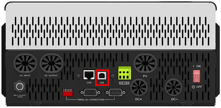 MUST PH18 USB type B port