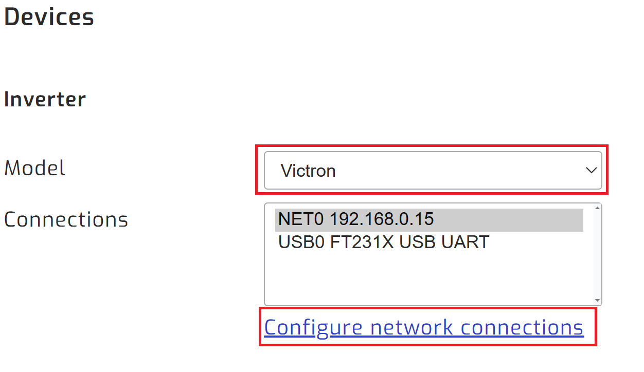 Select wifi configuration